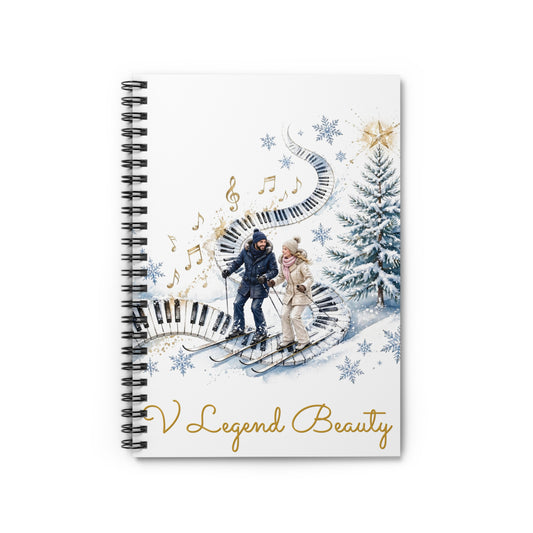 Christmas Carol Spiral Notebook | Winter Wonderland Christian Journal | V Legend Beauty