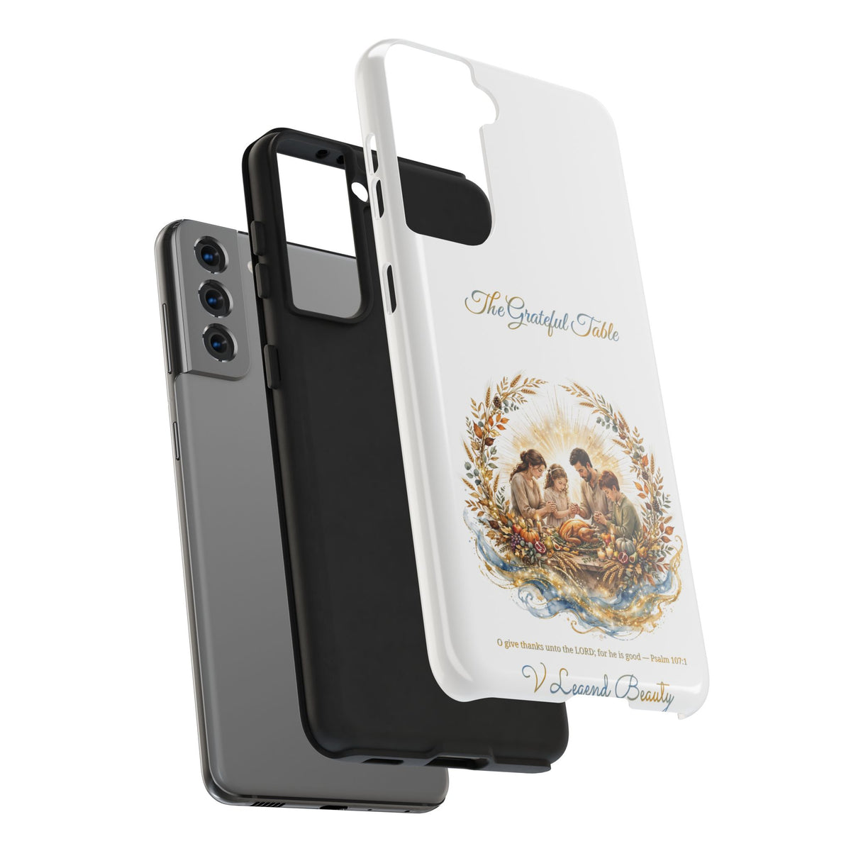 The Grateful Table Phone Case | Thanksgiving Christian Gift | V Legend Beauty