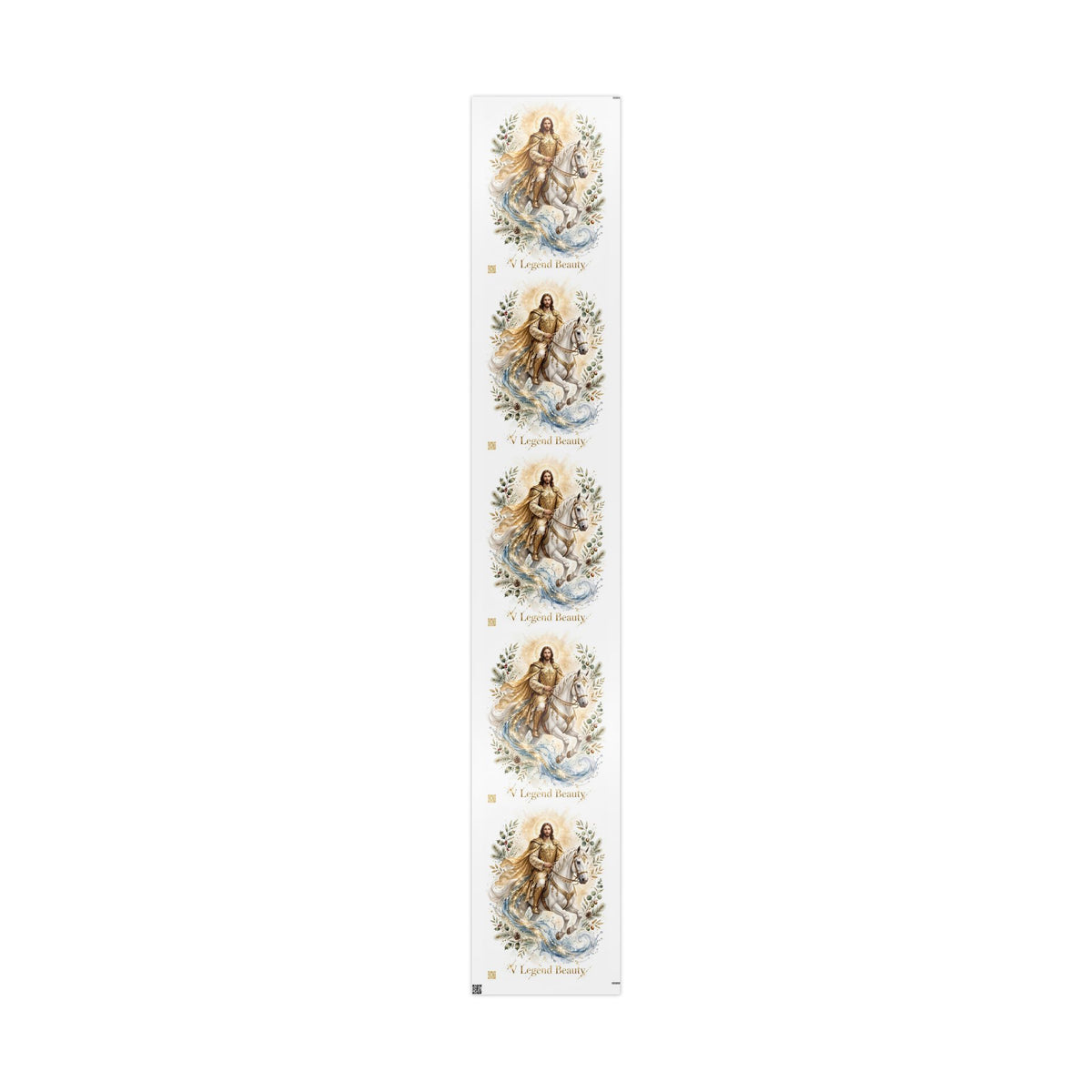 V Legend Beauty Jesus White Horse Super Roll Luxury Wrapping Paper