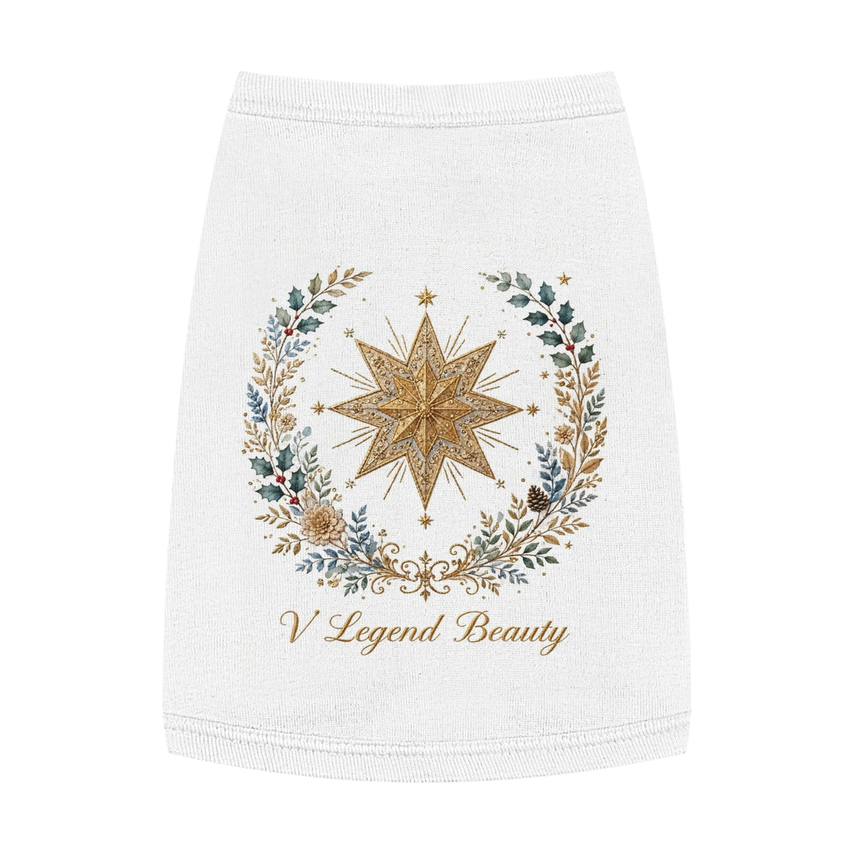 V Legend Beauty Christmas Print Pet Tank Top