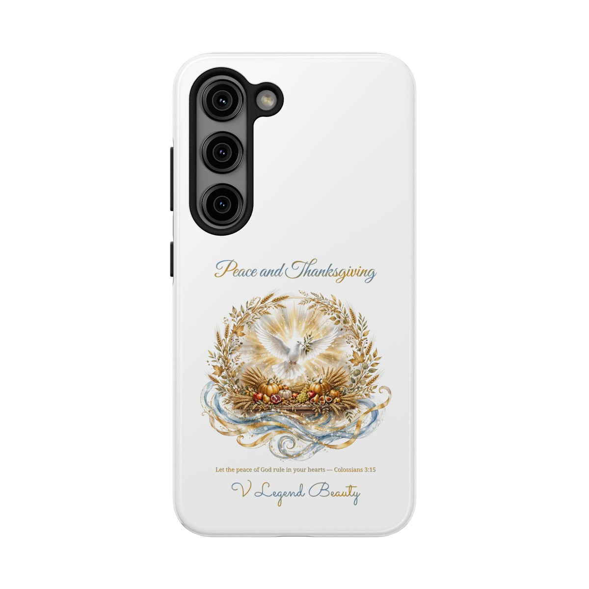 Peace and Thanksgiving Phone Case | Thanksgiving Christian Gift | V Legend Beauty