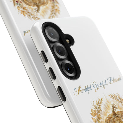Thankful, Grateful, Blessed Phone Case | Thanksgiving Christian Gift | V Legend Beauty