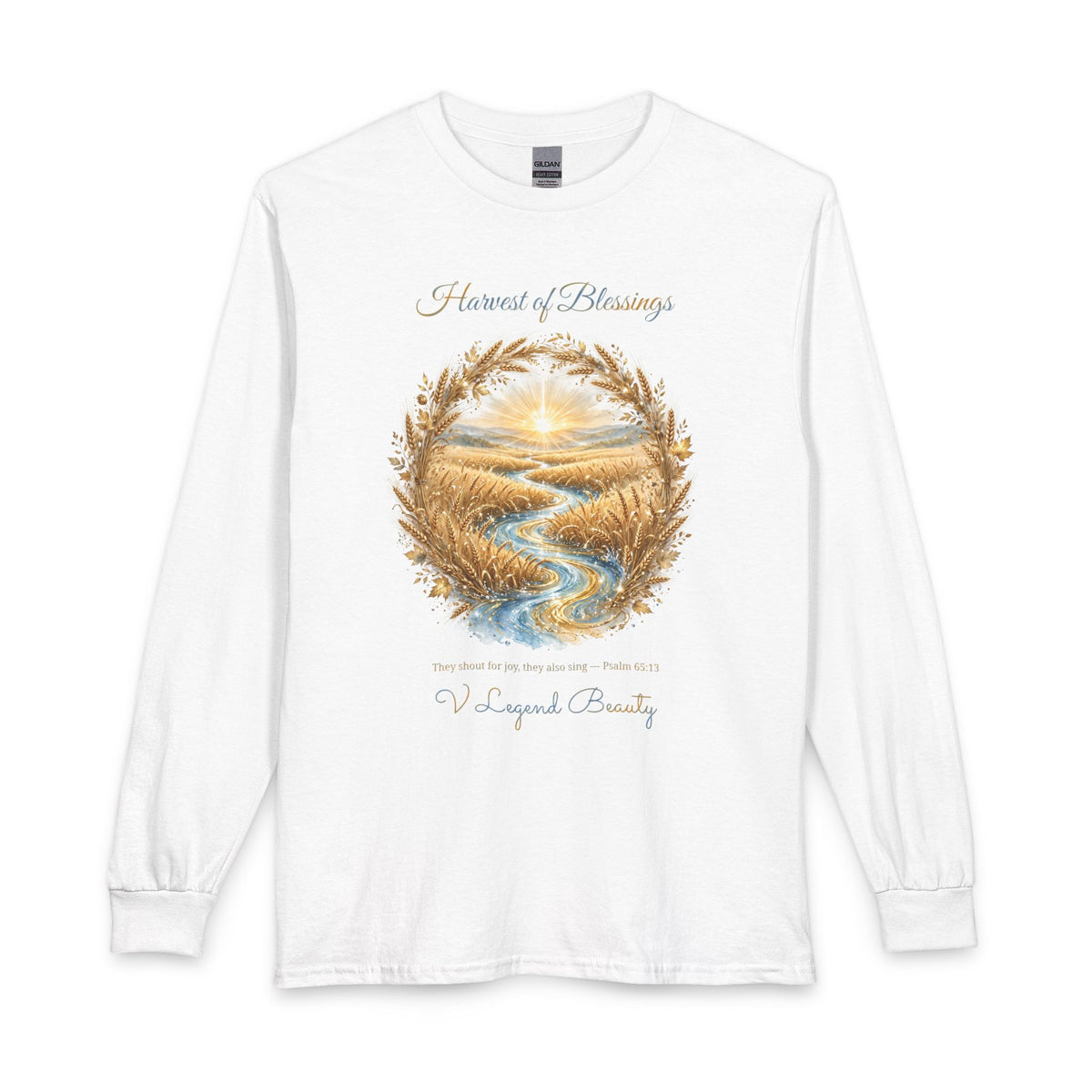 Thanksgiving Long Sleeve Shirt for Women | Harvest of Blessings Christian Gift | V Legend Beauty