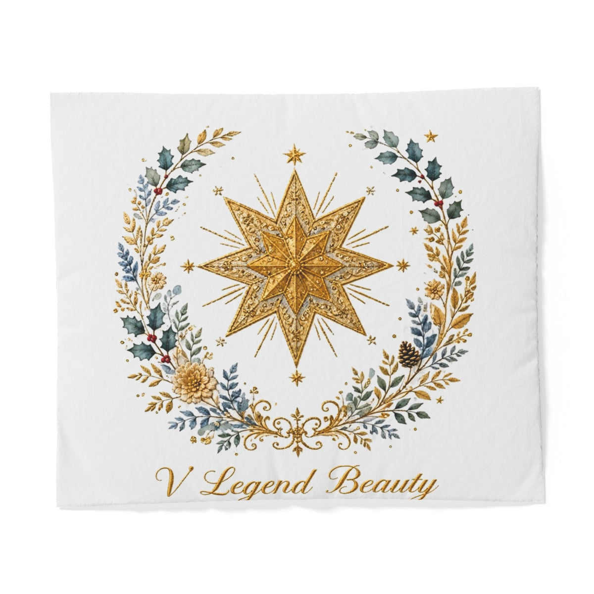 V Legend Beauty Christmas Bethlehem Star Cotton Duvet Cover