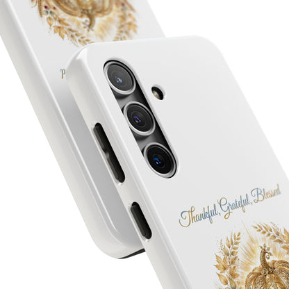 Thankful, Grateful, Blessed Phone Case | Thanksgiving Christian Gift | V Legend Beauty
