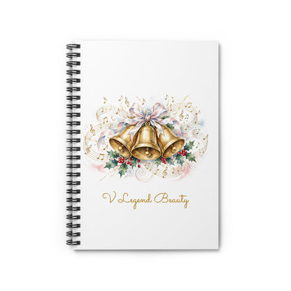 Christmas Carol Spiral Notebook | Jingle Bells Christian Journal | V Legend Beauty