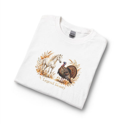 V Legend Beauty Thanksgiving White Horse Turkey Long Sleeve