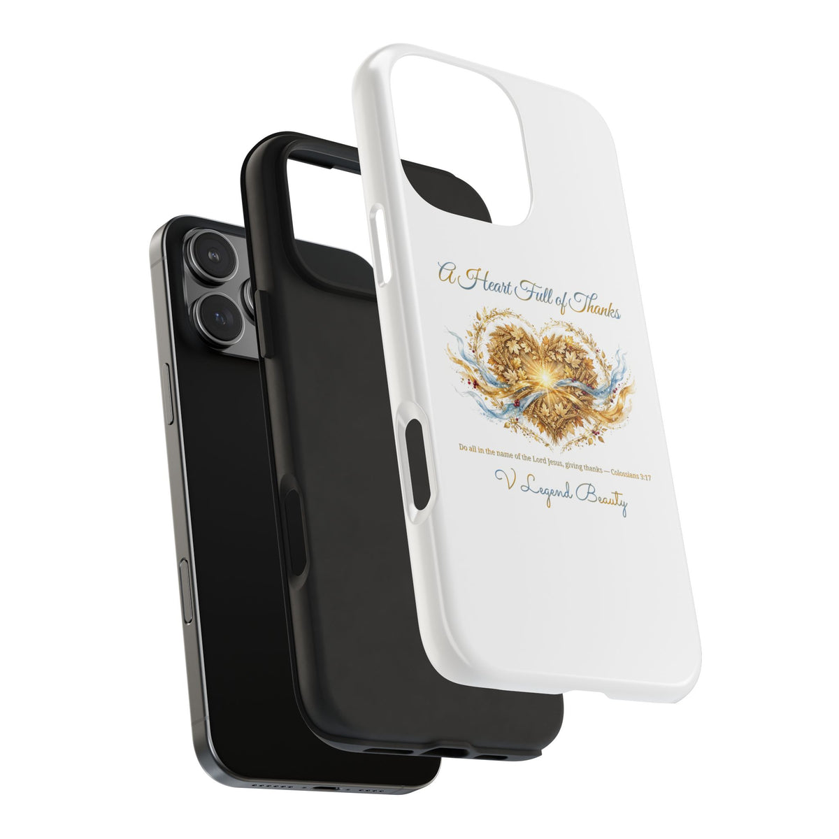 A Heart Full of Thanks iPhone Case | Thanksgiving Christian Gift | V Legend Beauty