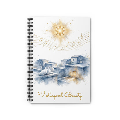 Christmas Carol Spiral Notebook | O Little Town of Bethlehem Christian Journal | V Legend Beauty