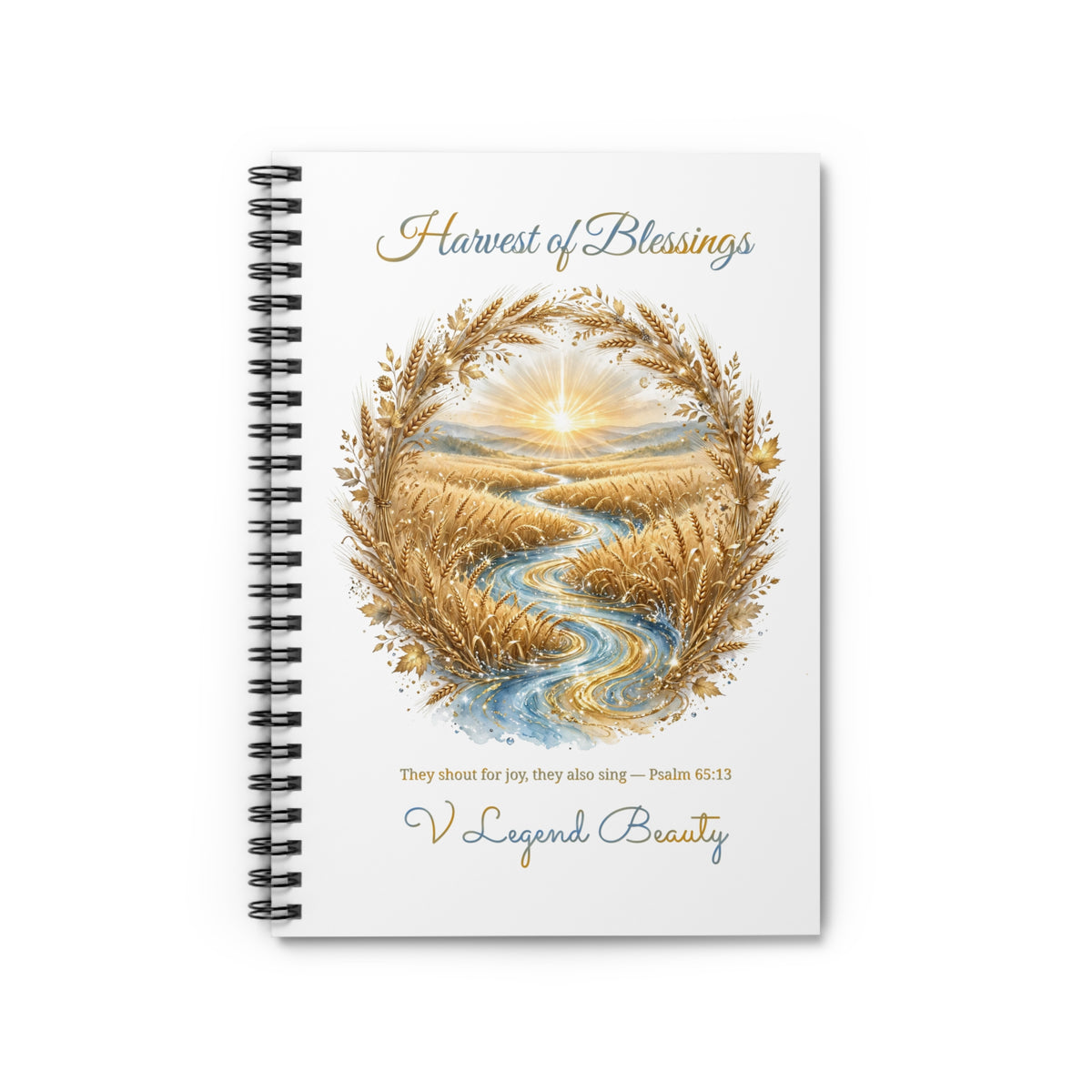 Thanksgiving Spiral Notebook | Harvest of Blessings Christian Journal | V Legend Beauty