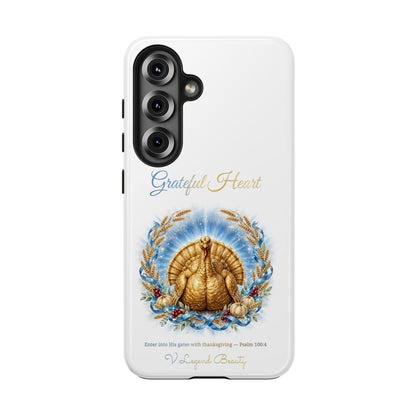 Grateful Heart Golden Turkey Phone Case | Thanksgiving Christian Gift | V Legend Beauty