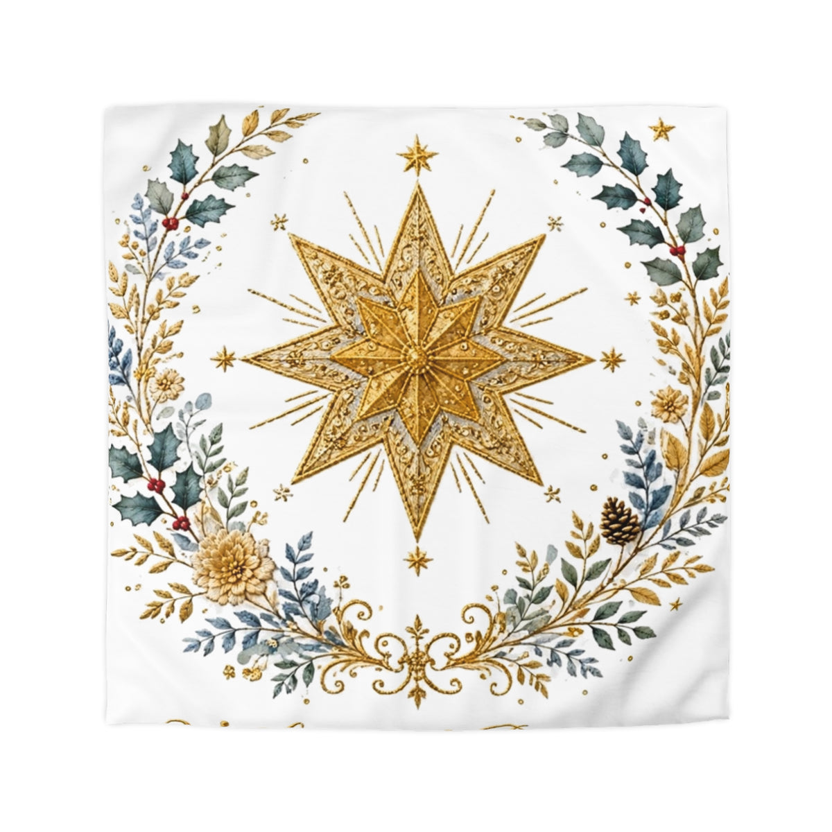 V Legend Beauty Christmas Bethlehem Star Microfiber Duvet Cover