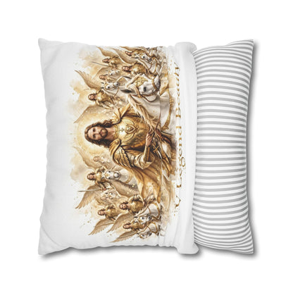 V Legend Beauty Jesus Angel Army Throw Pillow – Large