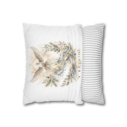 V Legend Beauty White Christian Faith Throw Pillow – Holy Dove Home Decor – Small 14"