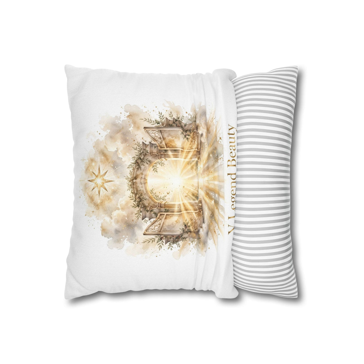 V Legend Beauty White Christian Faith Throw Pillow – Heavens Gate Home Decor – Small 14"