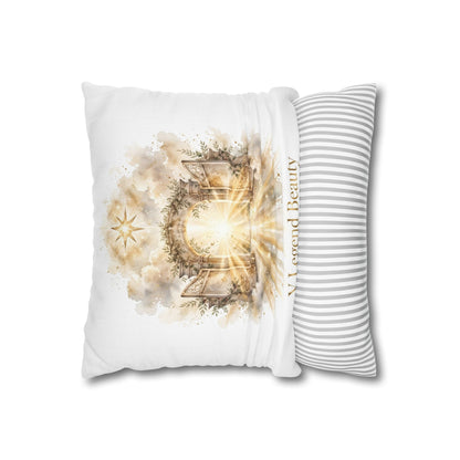 V Legend Beauty White Christian Faith Throw Pillow – Heavens Gate Home Decor – Small 14"