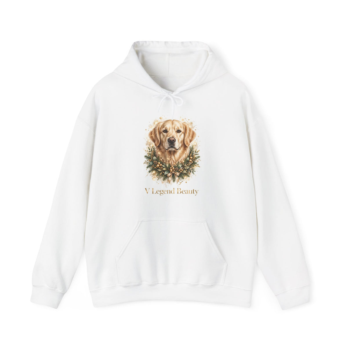 V Legend Beauty Thanksgiving Dog Harvest Wreath Hoodie