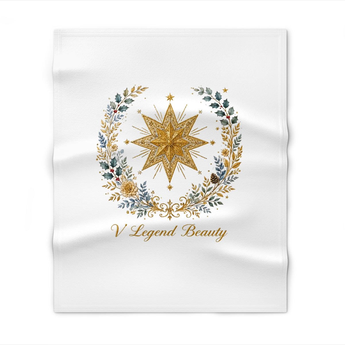 V Legend Beauty Embroidered Bethlehem Star Throw Blanket – Plush