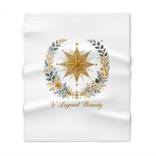 V Legend Beauty Embroidered Bethlehem Star Throw Blanket – Plush