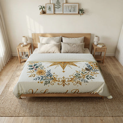 V Legend Beauty Christmas Bethlehem Star Cotton Duvet Cover