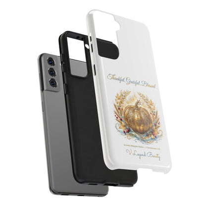 Thankful, Grateful, Blessed Phone Case | Thanksgiving Christian Gift | V Legend Beauty