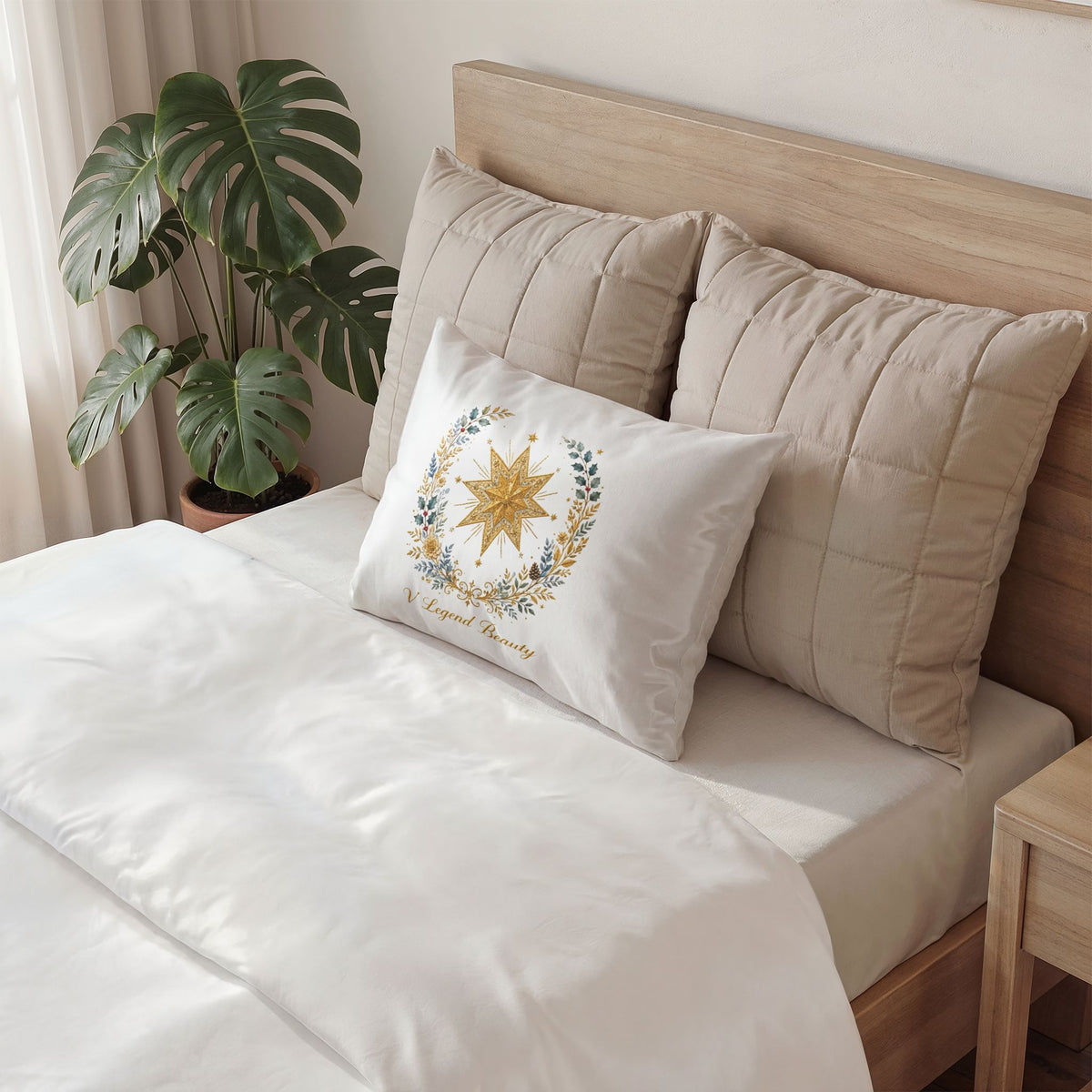 V Legend Beauty Christmas Bethlehem Star Cotton Pillow Sham