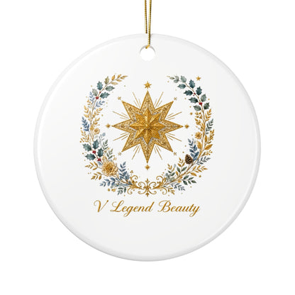 V Legend Beauty Embroidered Bethlehem Star Christmas Ornament