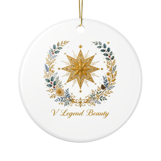 V Legend Beauty Embroidered Bethlehem Star Christmas Ornament