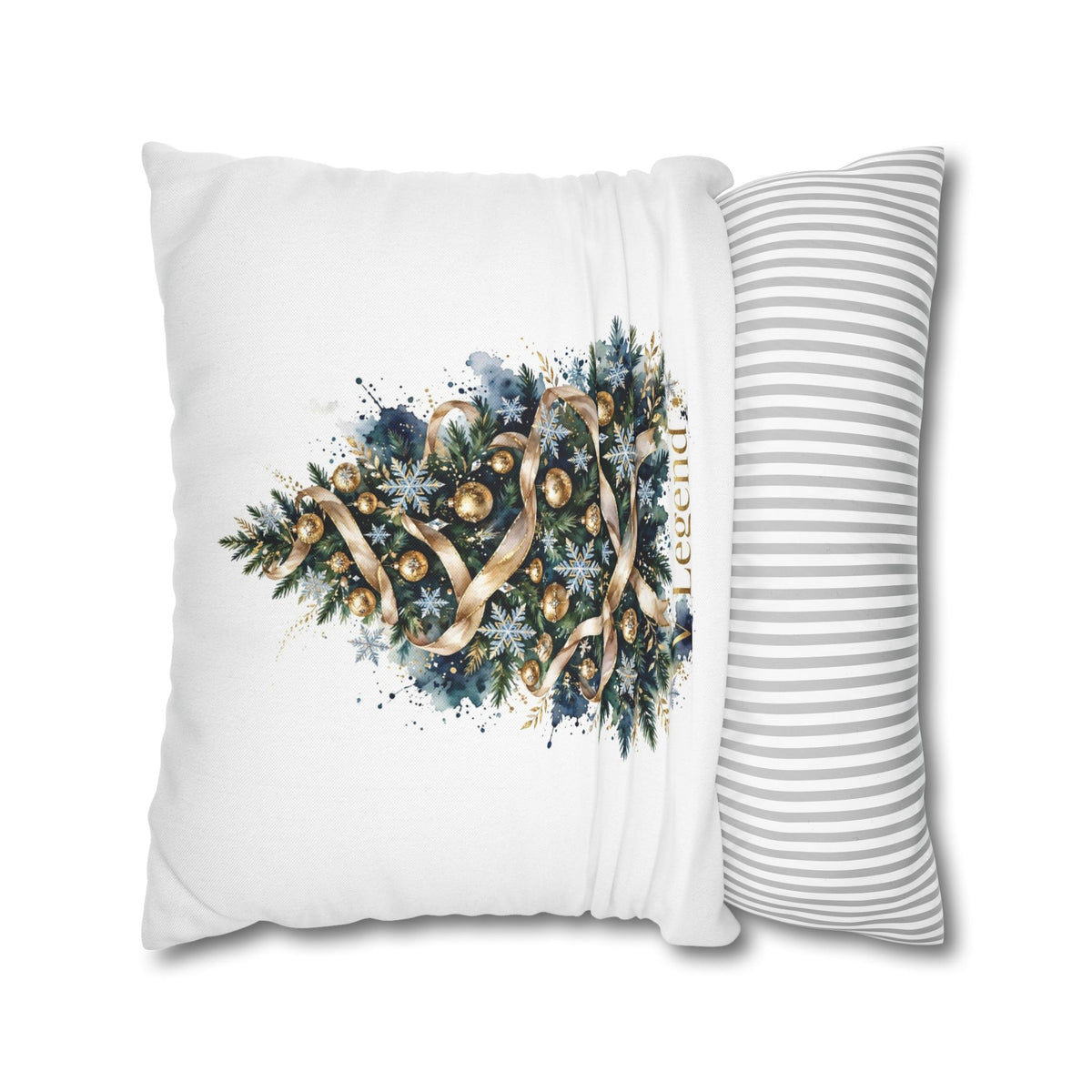V Legend Beauty White Christian Faith Throw Pillow – Christmas Tree Home Decor – Large 28"
