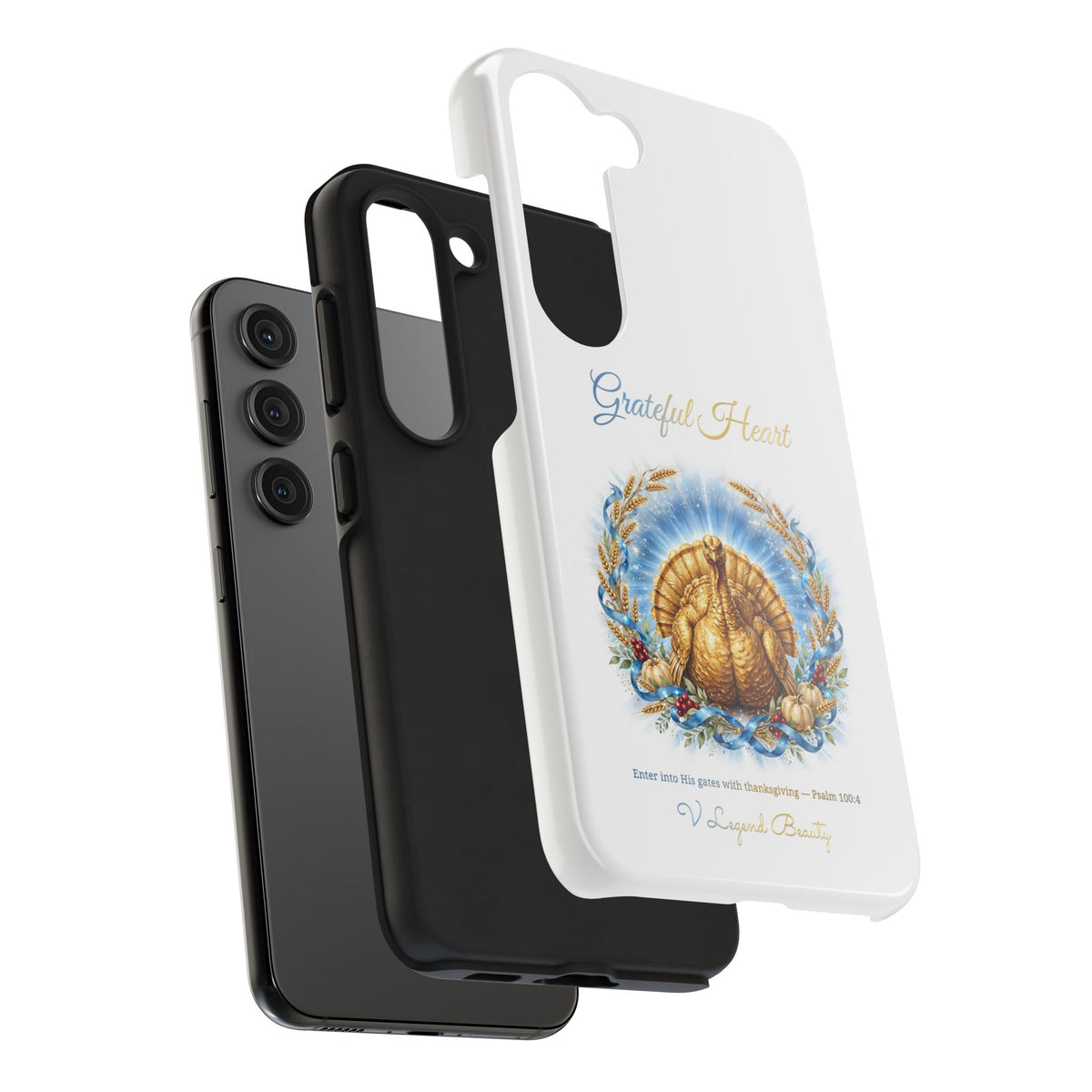 Grateful Heart Golden Turkey Phone Case | Thanksgiving Christian Gift | V Legend Beauty