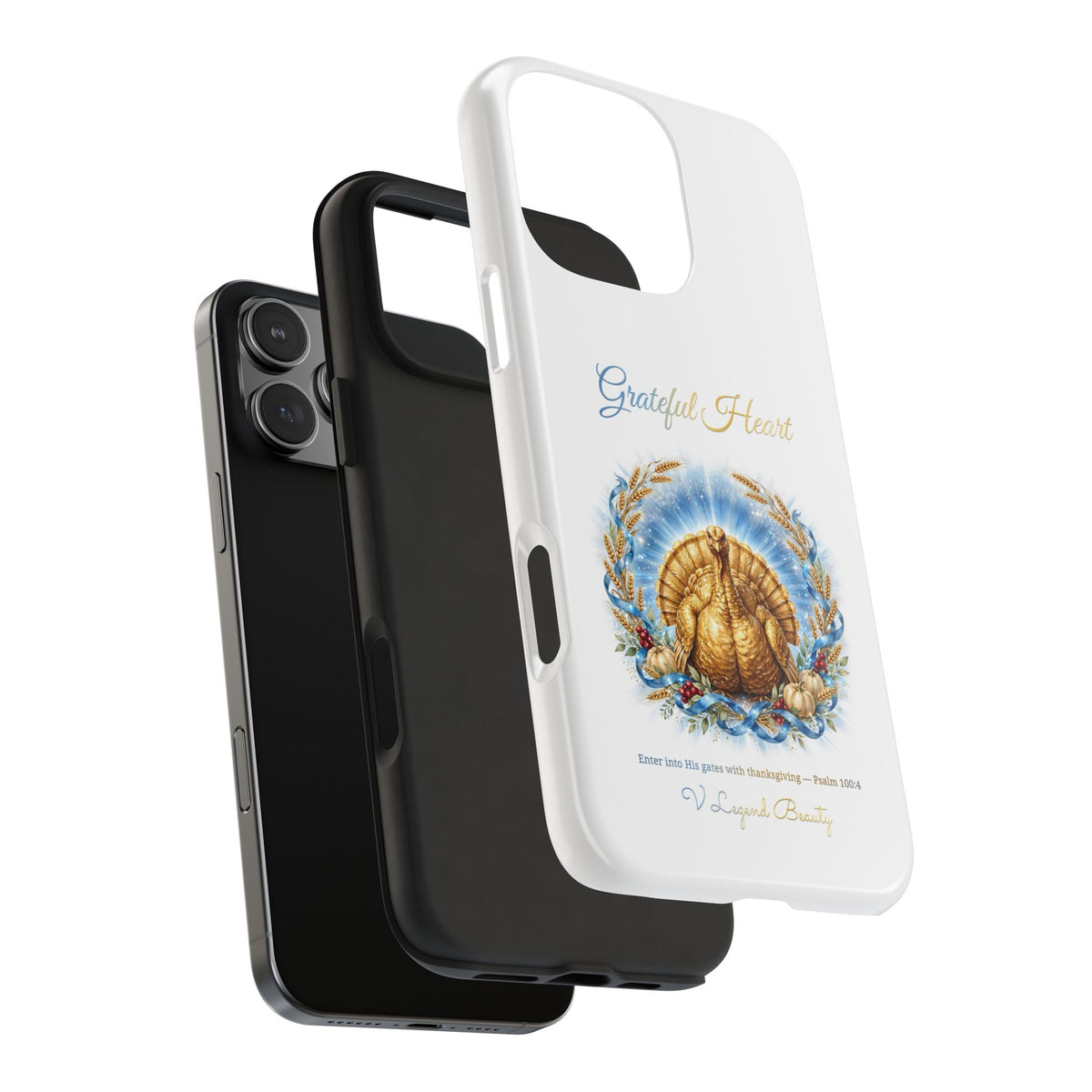 Grateful Heart Golden Turkey Phone Case | Thanksgiving Christian Gift | V Legend Beauty