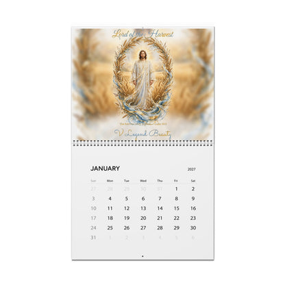 2027 Wall Calendar | Thanksgiving Christian Art Calendar | V Legend Beauty