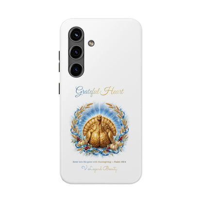 Grateful Heart Golden Turkey Phone Case | Thanksgiving Christian Gift | V Legend Beauty