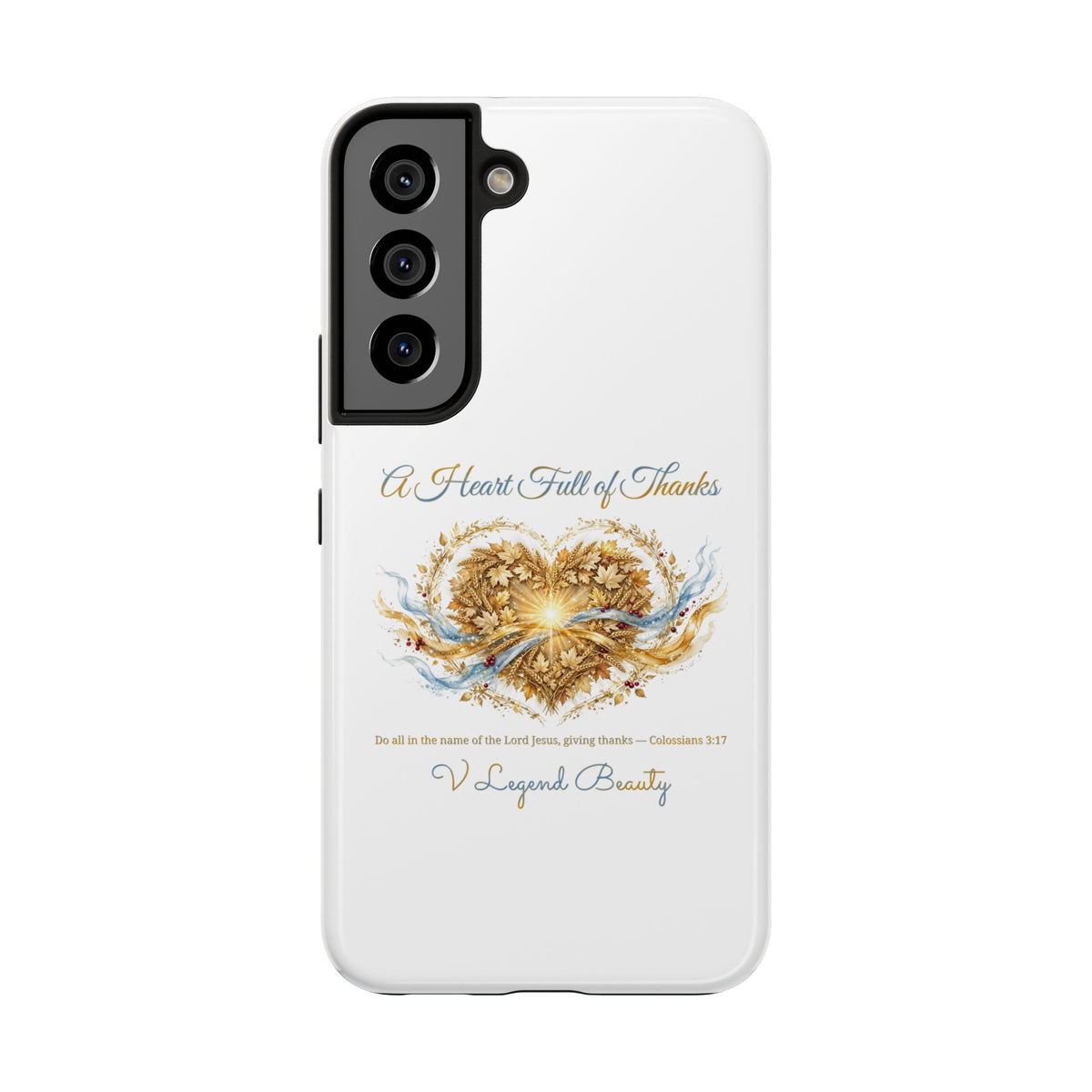 A Heart Full of Thanks Samsung Case | Thanksgiving Christian Gift | V Legend Beauty