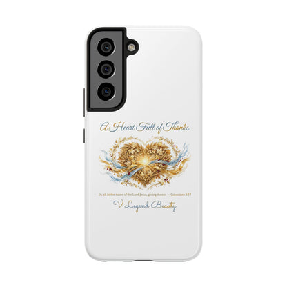 A Heart Full of Thanks Samsung Case | Thanksgiving Christian Gift | V Legend Beauty