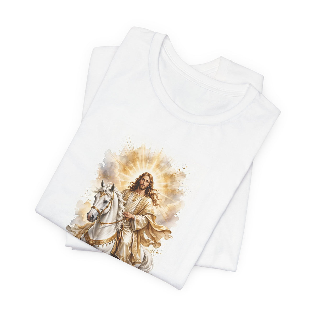 V Legend Beauty Jesus White Horse T-Shirt