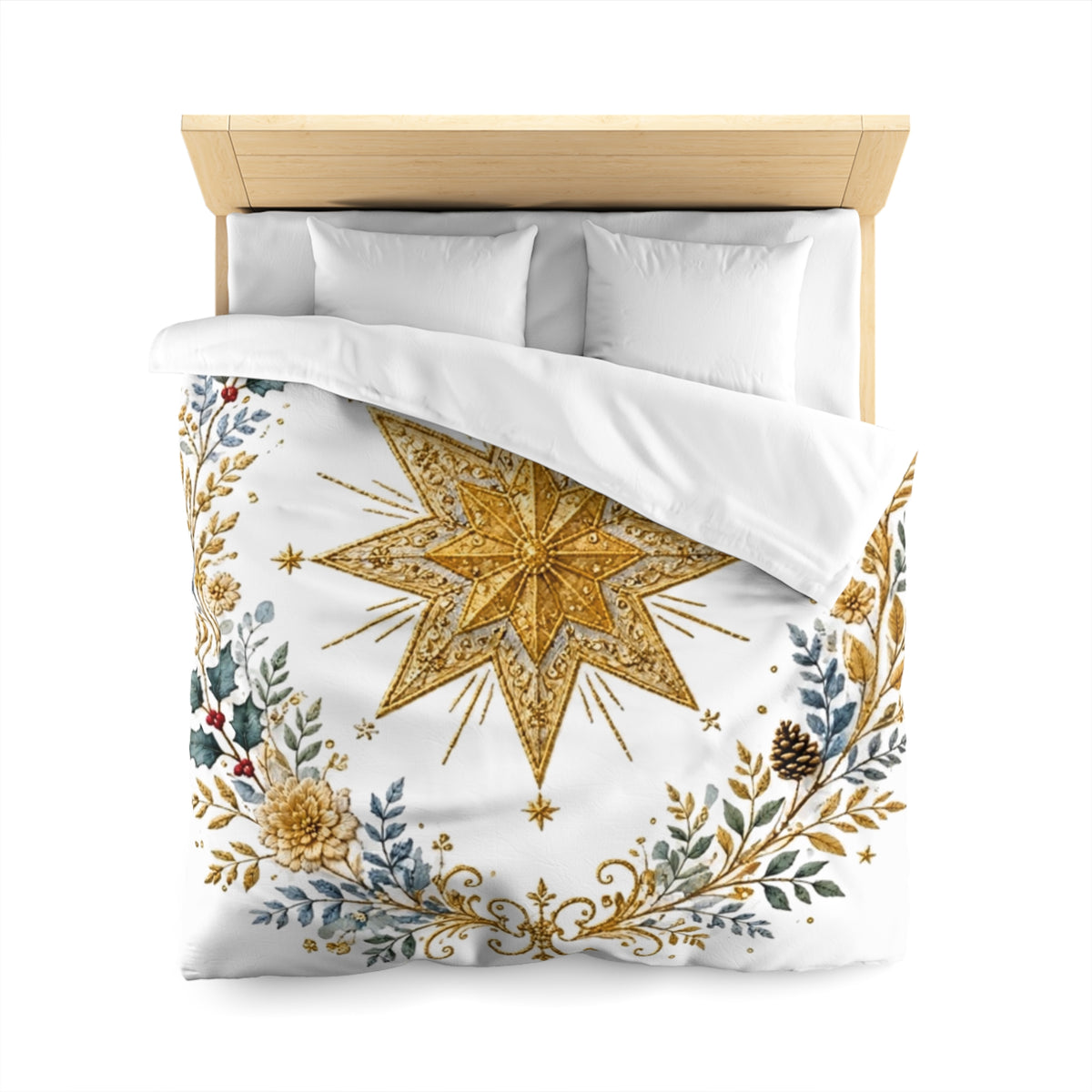 V Legend Beauty Christmas Bethlehem Star Microfiber Duvet Cover
