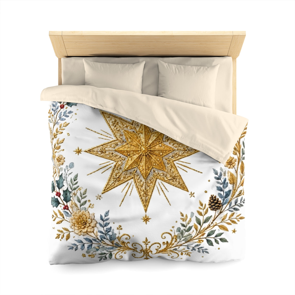 V Legend Beauty Christmas Bethlehem Star Microfiber Duvet Cover