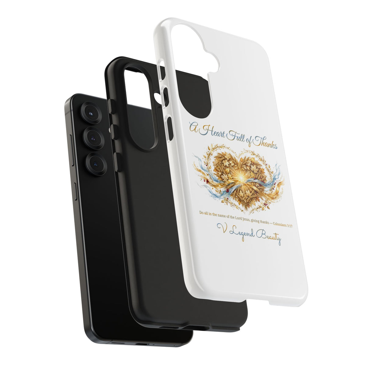 A Heart Full of Thanks Samsung Case | Thanksgiving Christian Gift | V Legend Beauty