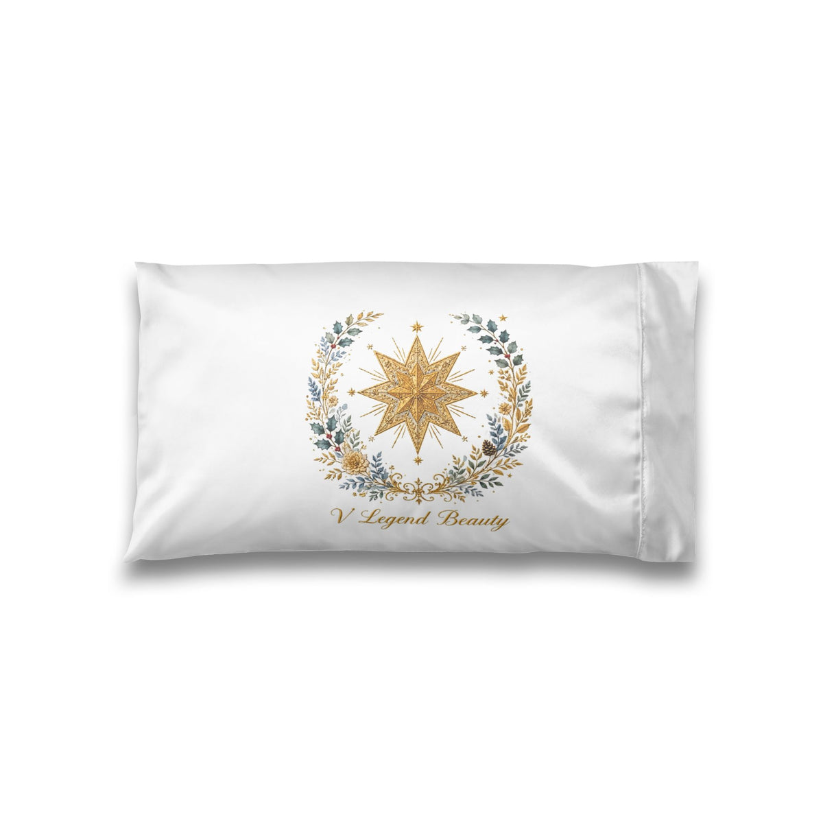 V Legend Beauty Christmas Bethlehem Star Satin Pillowcase