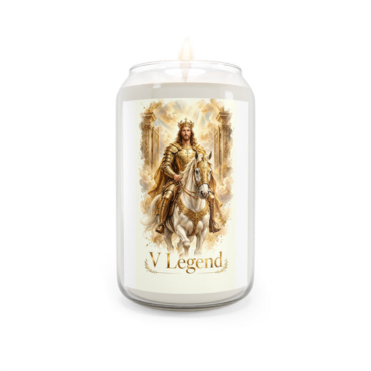 Golden Armor Jesus Christian Prayer Candle | Religious Scented Candle for Devotion & Gifts | V Legend Beauty