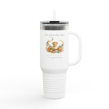 Thanksgiving 40oz Tumbler | Little Heart, Big Thanks Christian Travel Tumbler | V Legend Beauty