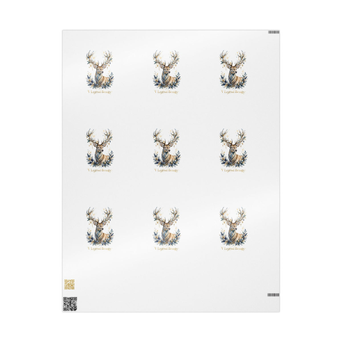 V Legend Beauty Reindeer Luxury Wrapping Paper