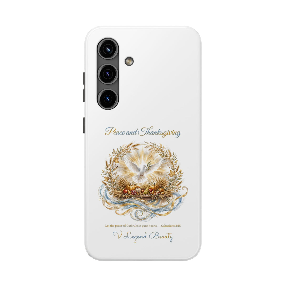 Peace and Thanksgiving Phone Case | Thanksgiving Christian Gift | V Legend Beauty