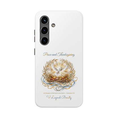 Peace and Thanksgiving Phone Case | Thanksgiving Christian Gift | V Legend Beauty
