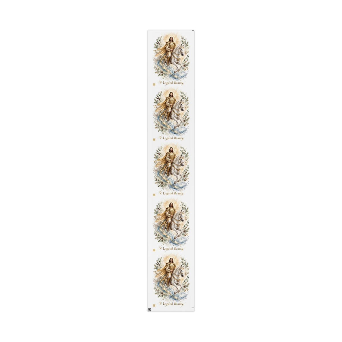 V Legend Beauty Jesus White Horse Super Roll Luxury Wrapping Paper