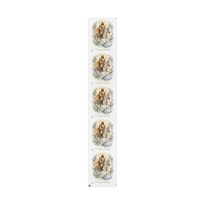 V Legend Beauty Jesus White Horse Super Roll Luxury Wrapping Paper