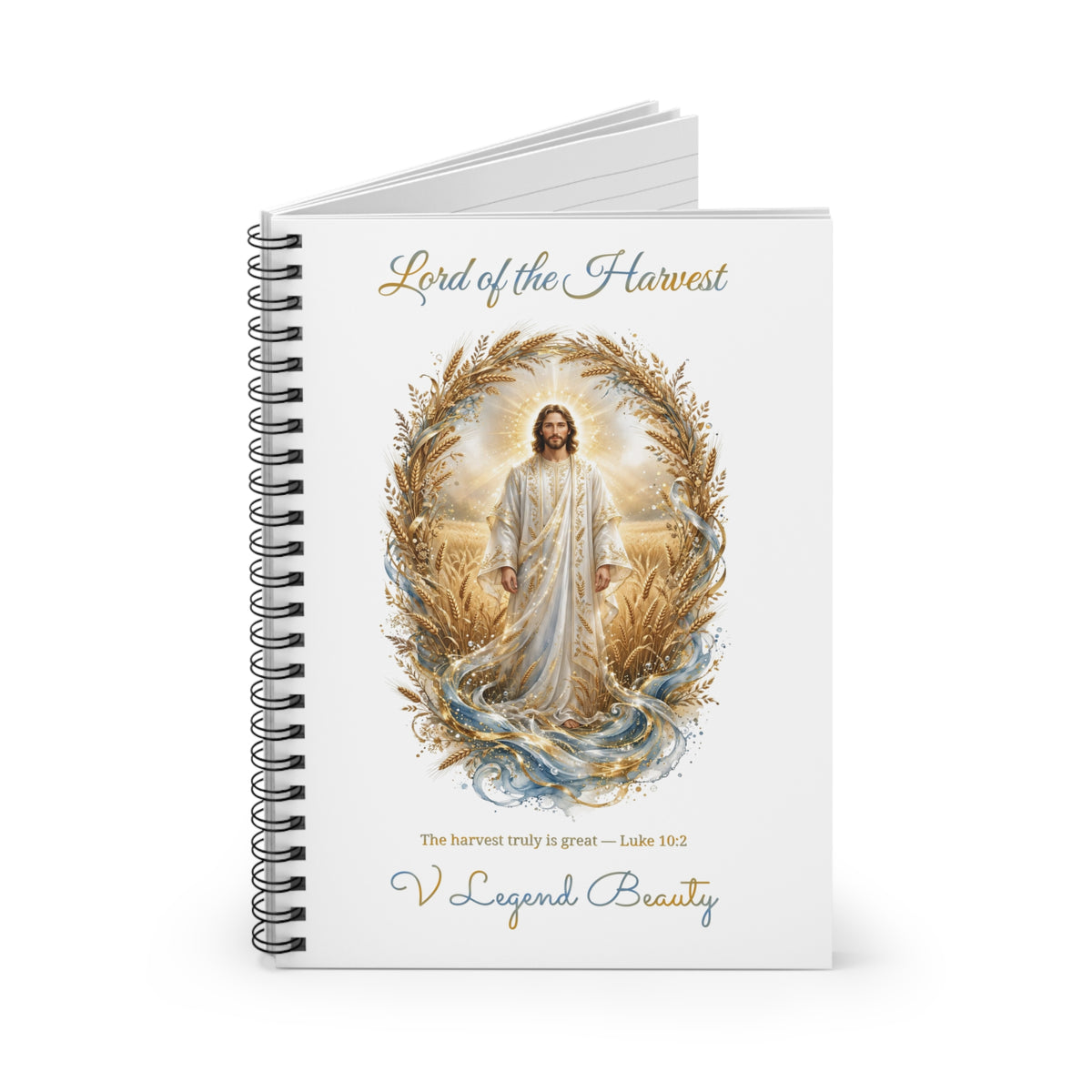 Thanksgiving Spiral Notebook | Lord of the Harvest Christian Journal | V Legend Beauty