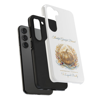 Thankful, Grateful, Blessed Phone Case | Thanksgiving Christian Gift | V Legend Beauty