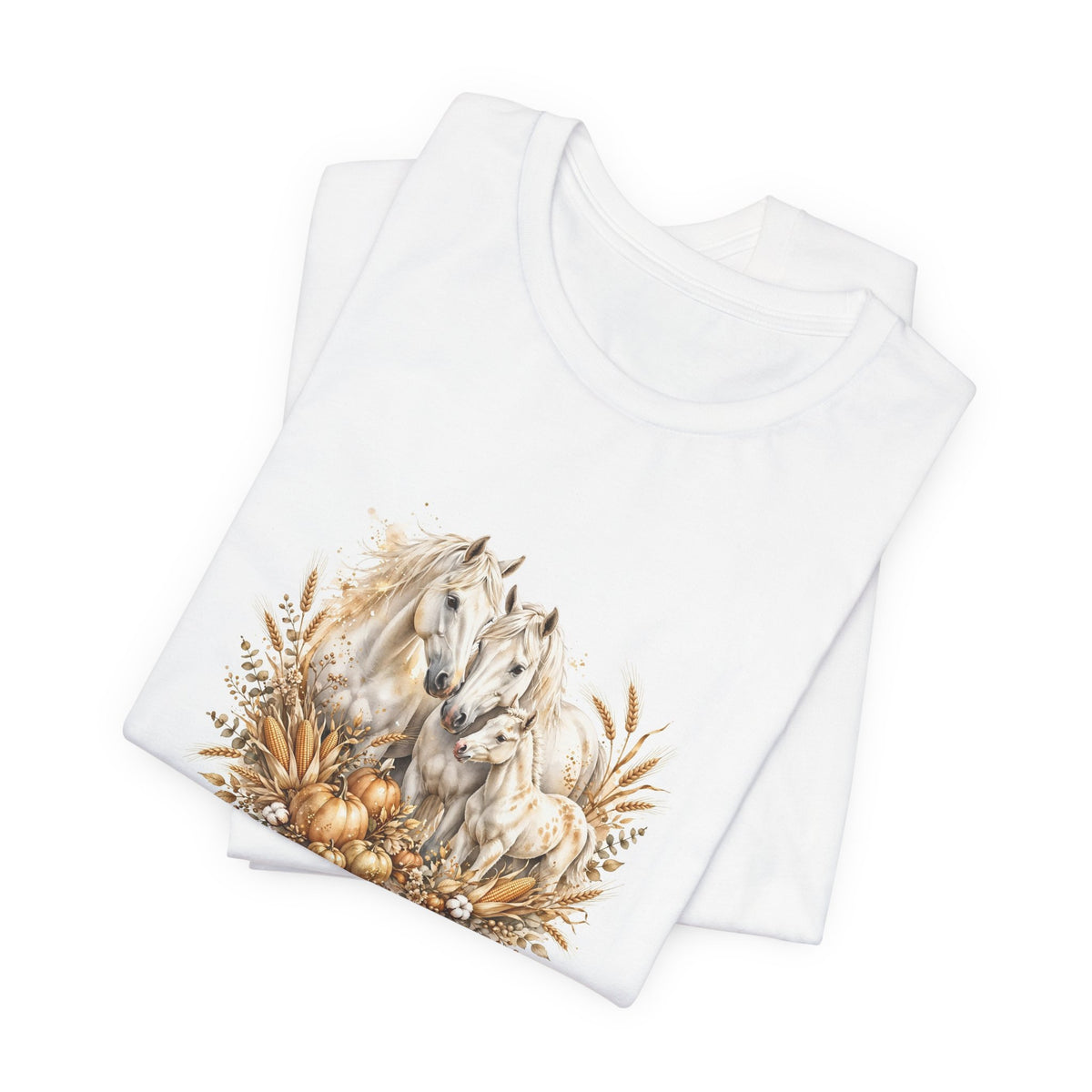 V Legend Beauty White Horses Holiday T-Shirt